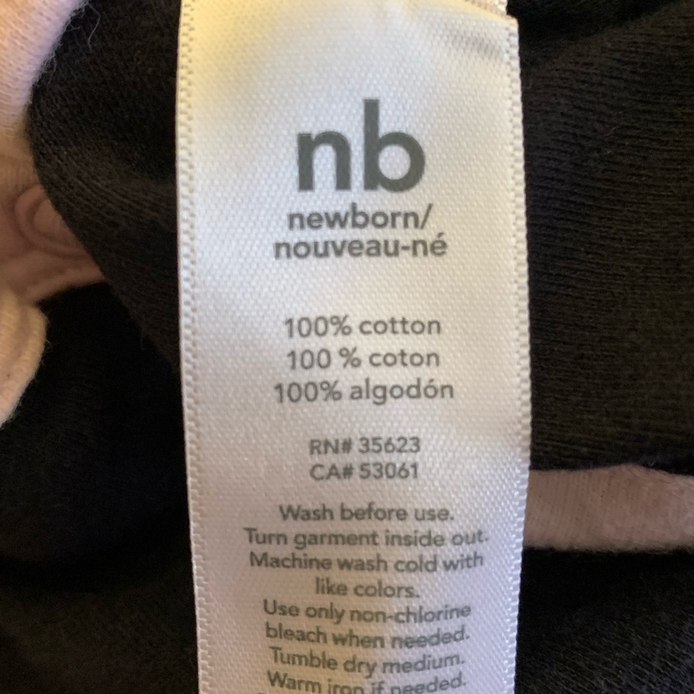 Carter’s Black & Pink Onesie SZ-Newborn - Picture 4 of 4